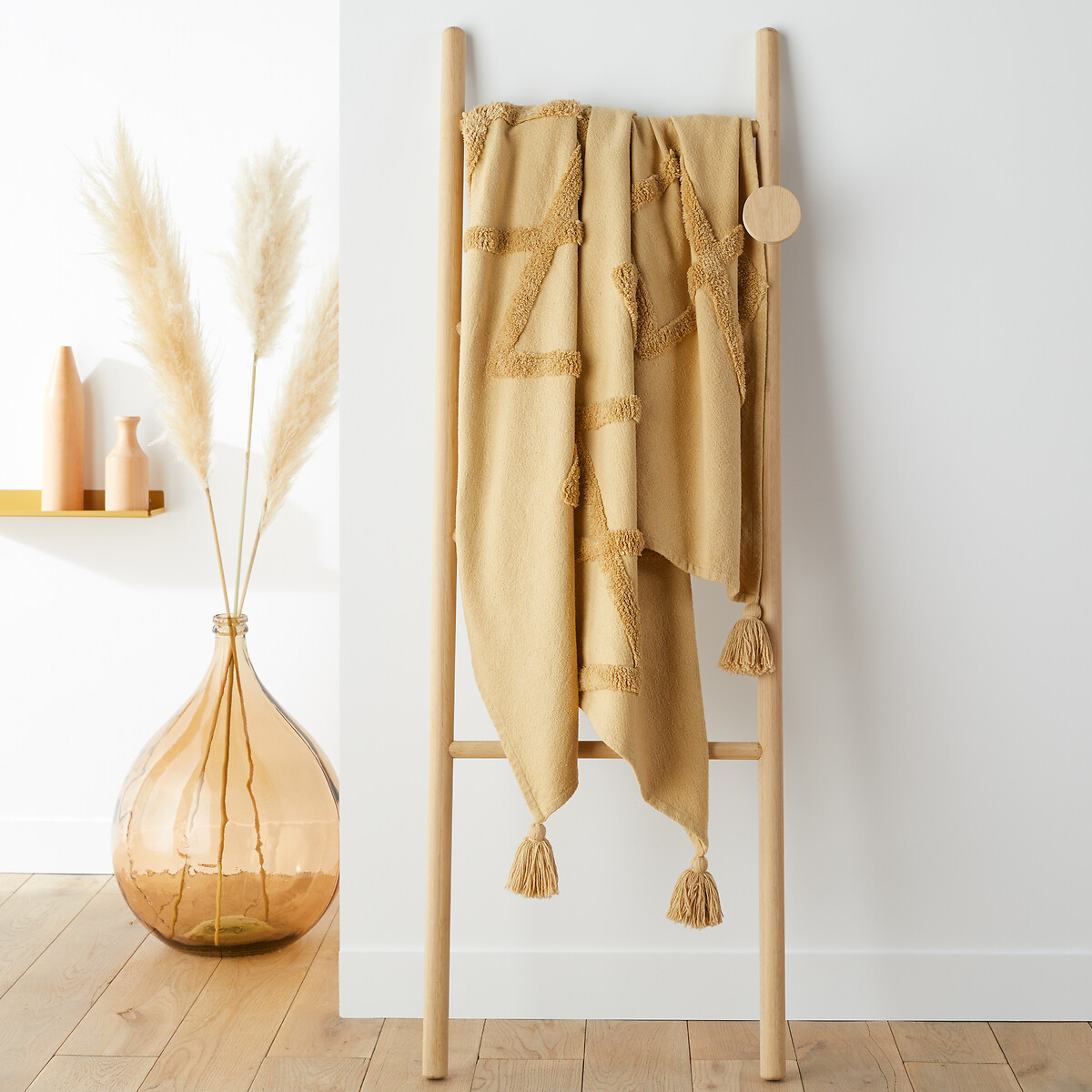 La Redoute Interieurs Βαμβακερό ριχτάρι με tufted μοτίβα 130x170 cm