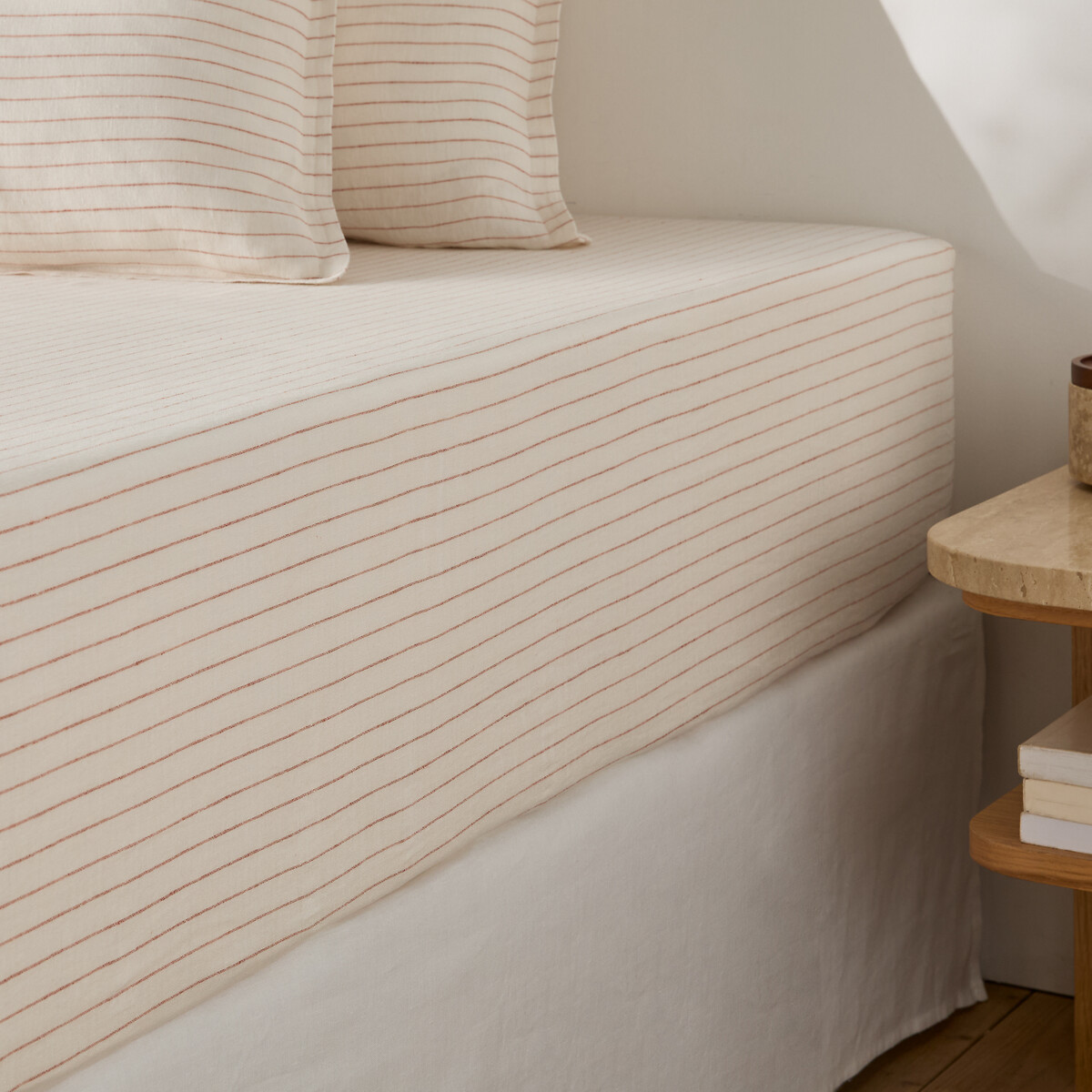 Σεντόνι με λάστιχο από προπλυμένο λινό με γύρισμα 30 εκ. 90x190 cm