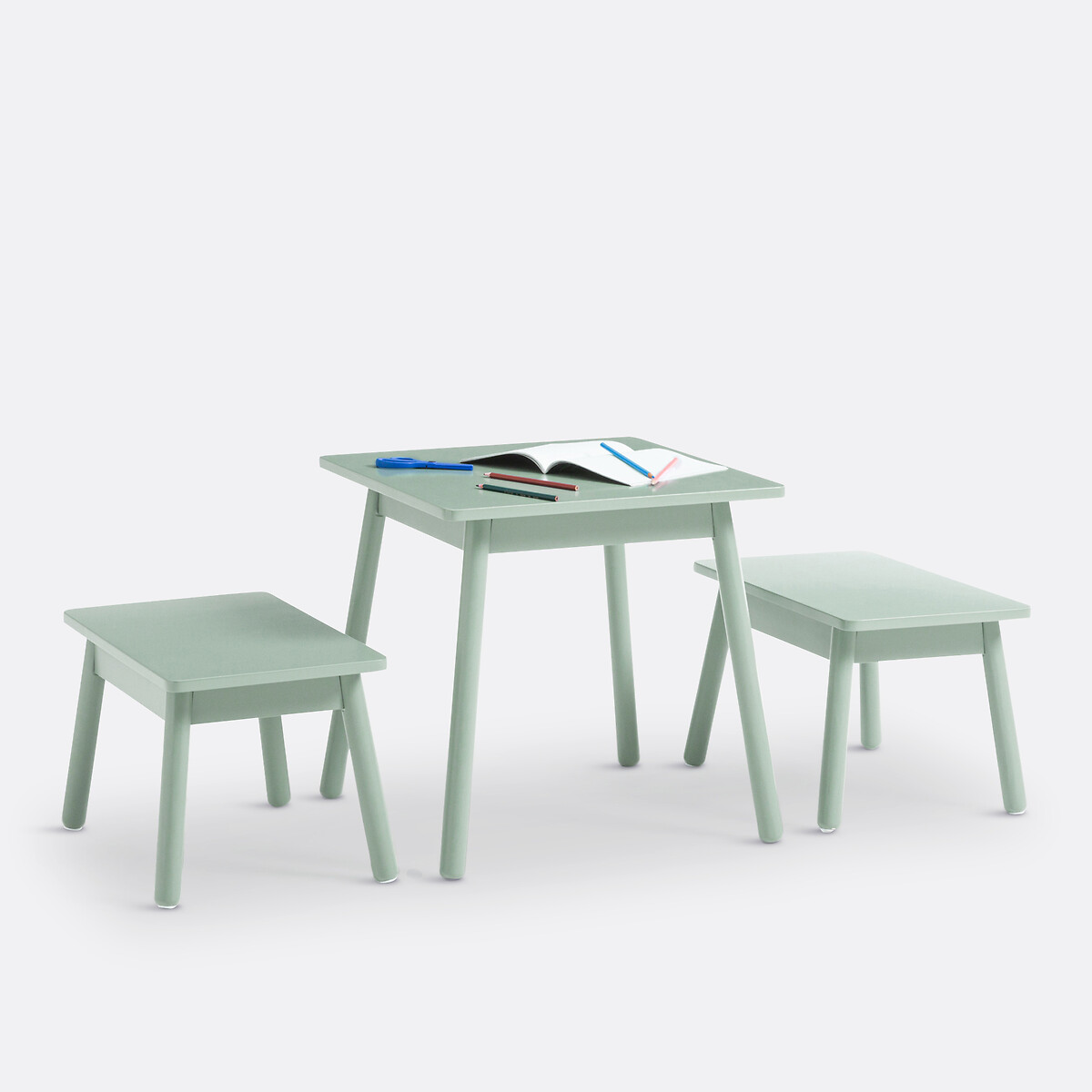 La Redoute Interieurs Παιδικό τραπέζι και 2 παγκάκια Μ50xΠ50xΥ50cm