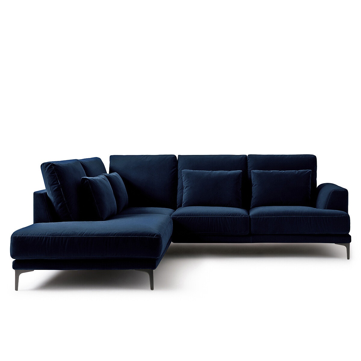 AM.PM Γωνιακός καναπές από βελούδο Μ222xΠ258xΥ83cm