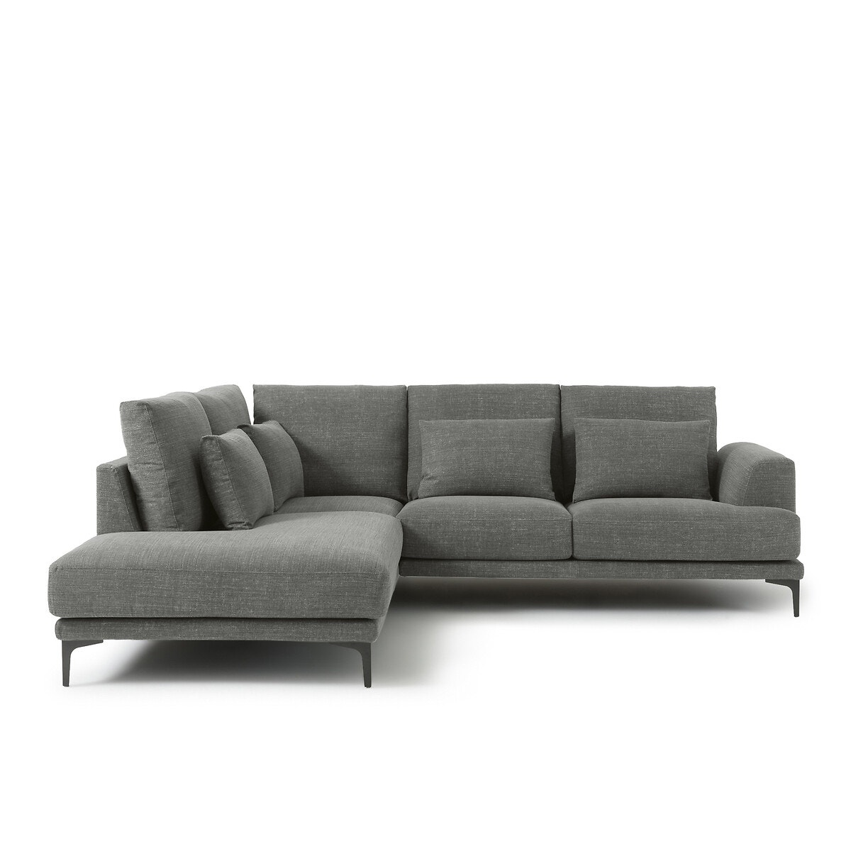 Γωνιακός καναπές από λινό και βαμβάκι Μ222xΠ258xΥ83cm