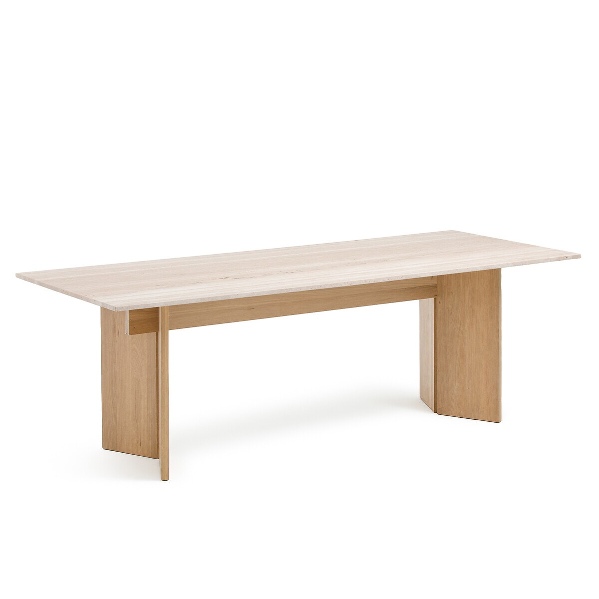 Τραπέζι από τραβερτίνη και μασίφ ξύλο δρυ, Mindo