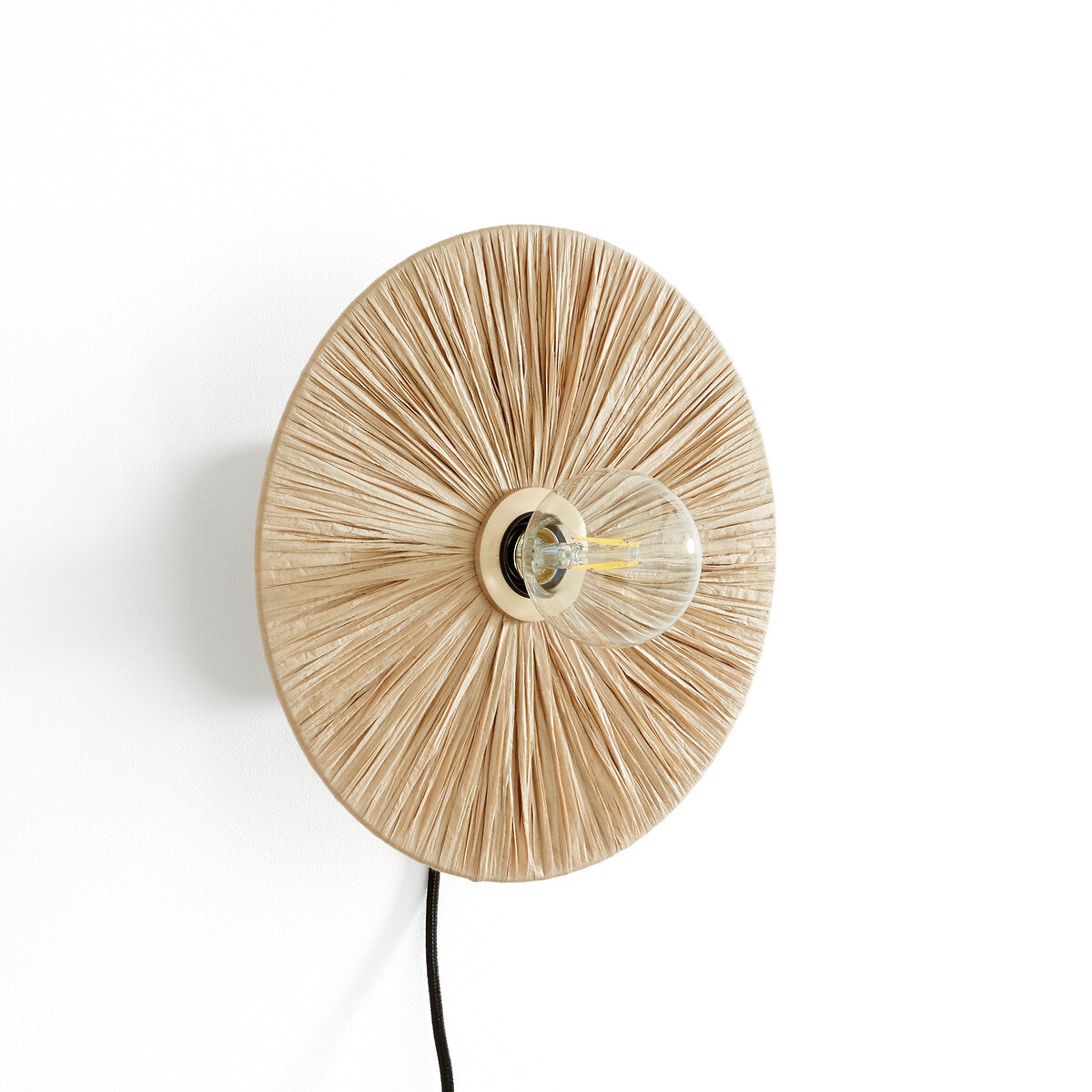 La Redoute Interieurs Στρογγυλή απλίκα από raphia Ø30 εκ. Μ30xΠ30xΥ9cm