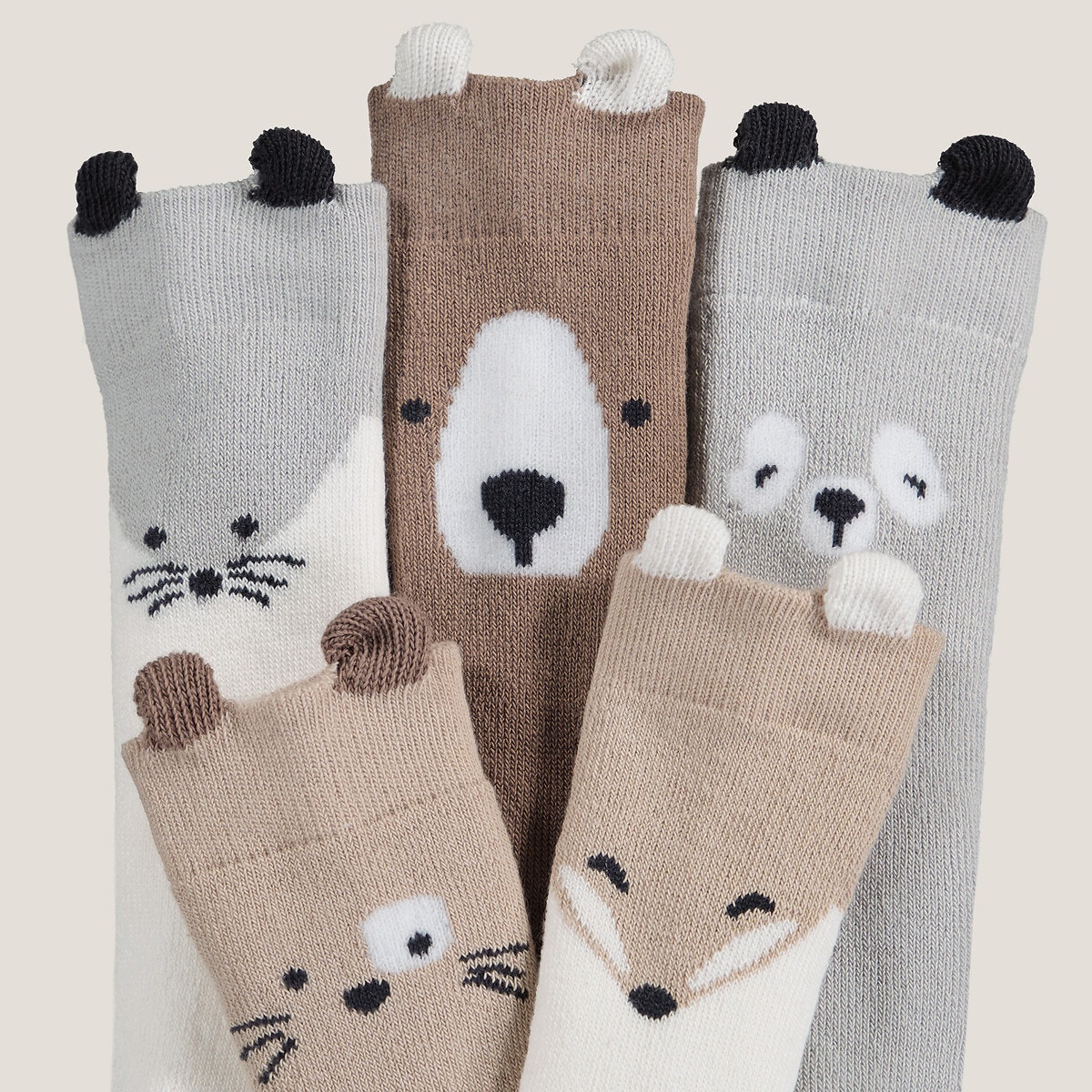 Σετ 5 ζευγάρια κάλτσες με μοτίβο ζώα
