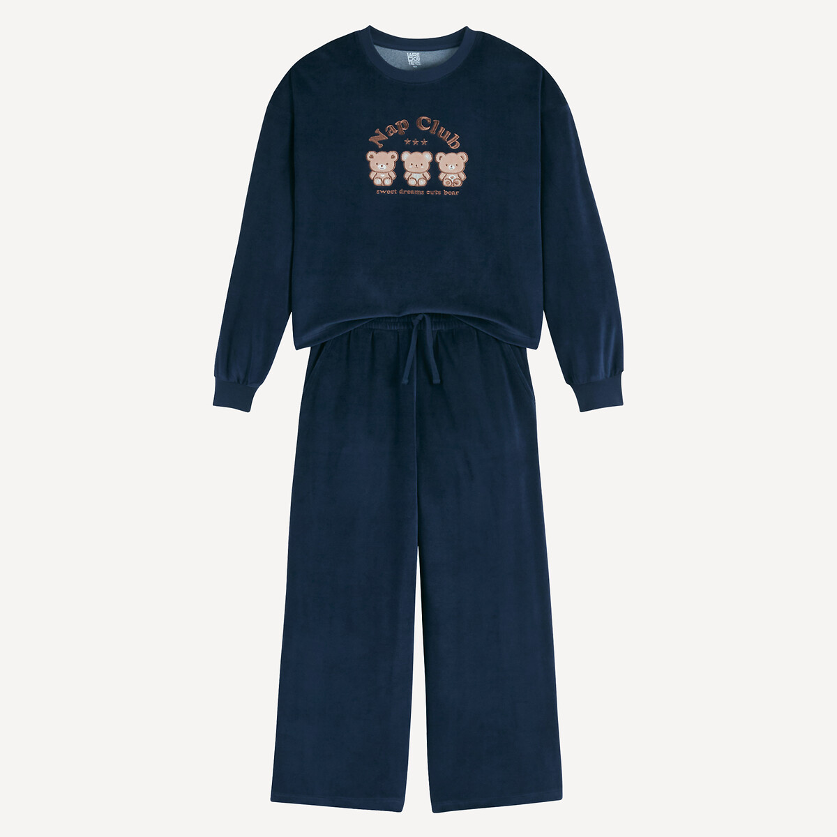 La Redoute Collections Βελουτέ πιτζάμα με μοτίβο αρκουδάκια