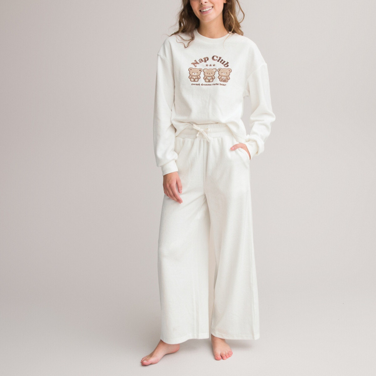 La Redoute Collections Βελουτέ πιτζάμα με μοτίβο αρκουδάκια
