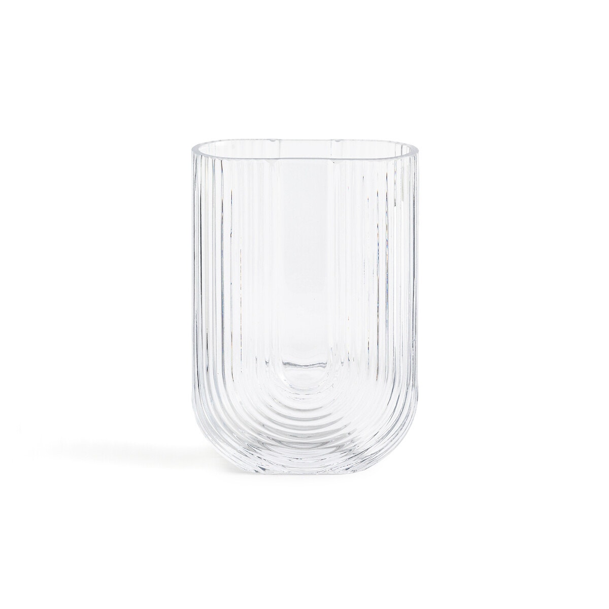 Βάζο από γυαλί με ραβδώσεις Υ23,5 εκ., Glasbo