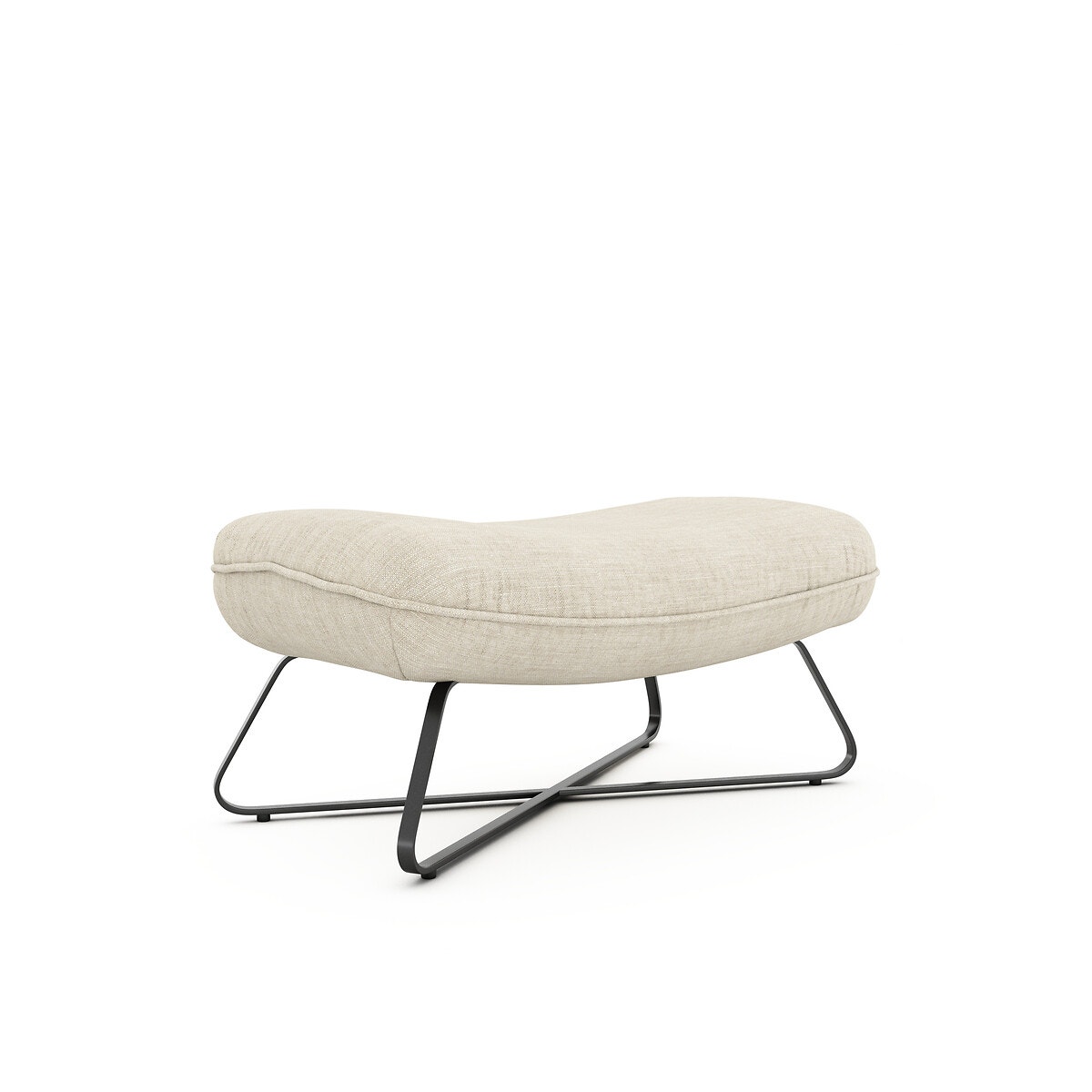 Υποπόδιο με λινή ταπετσαρία