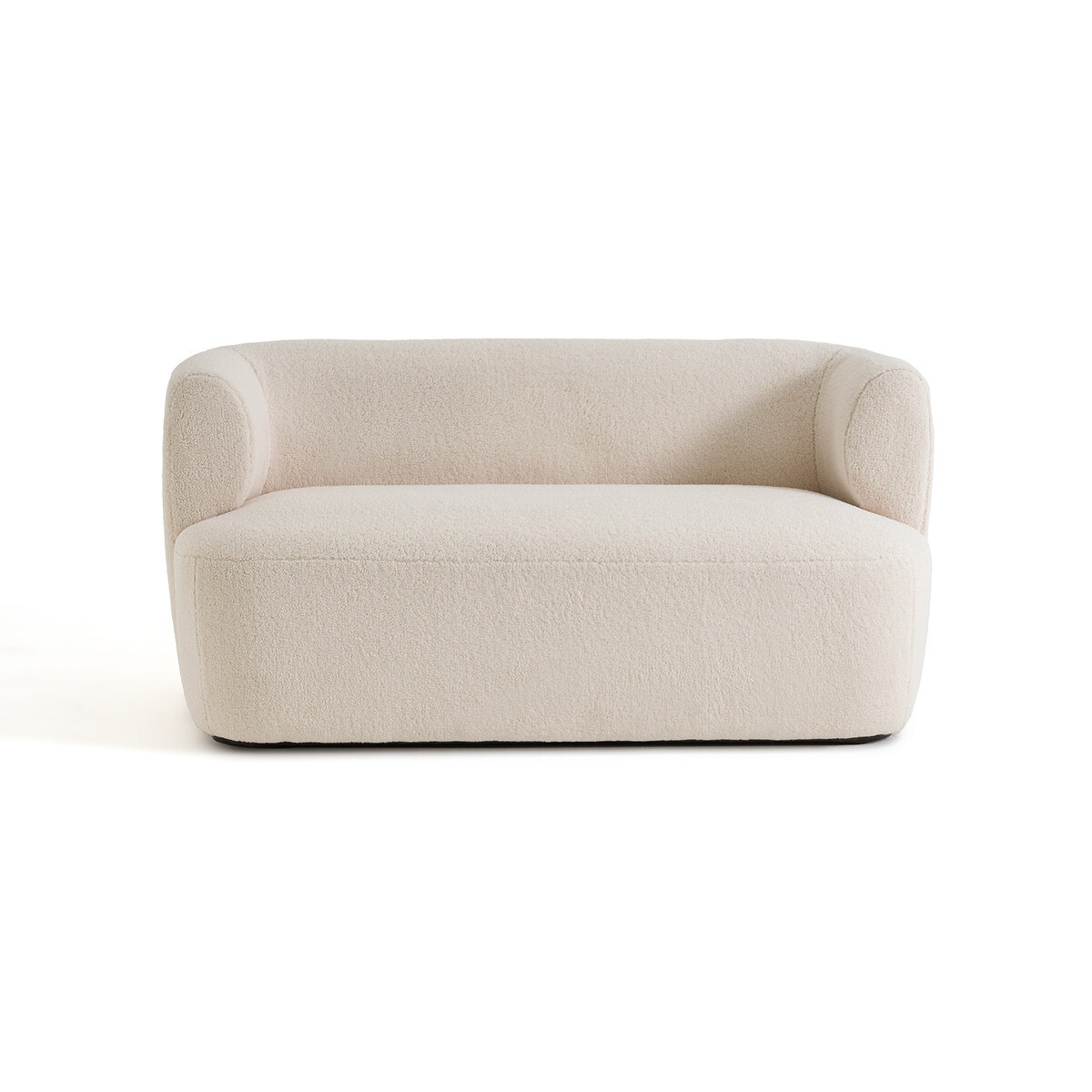 Διθέσιος καναπές με μπουκλέ ταπετσαρία Μ72xΠ145xΥ70cm