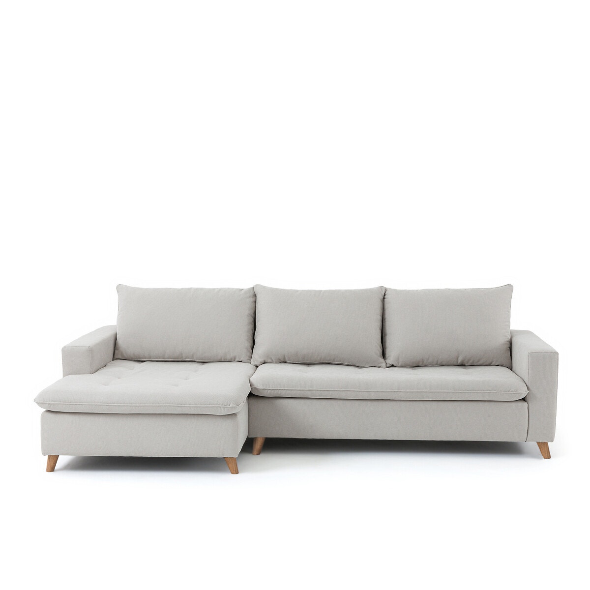 Γωνιακός καναπές με ταπετσαρία ανάγλυφης ύφανσης και αριστερή γωνία, Milare
