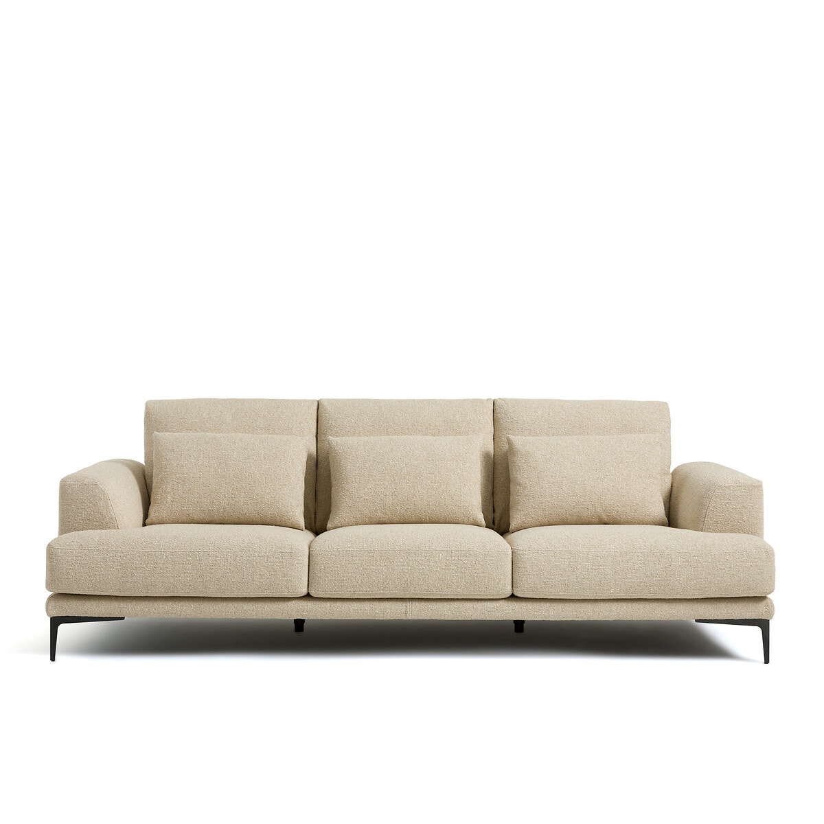 AM.PM Καναπές με μπουκλέ ταπετσαρία Μ105xΠ217xΥ83cm