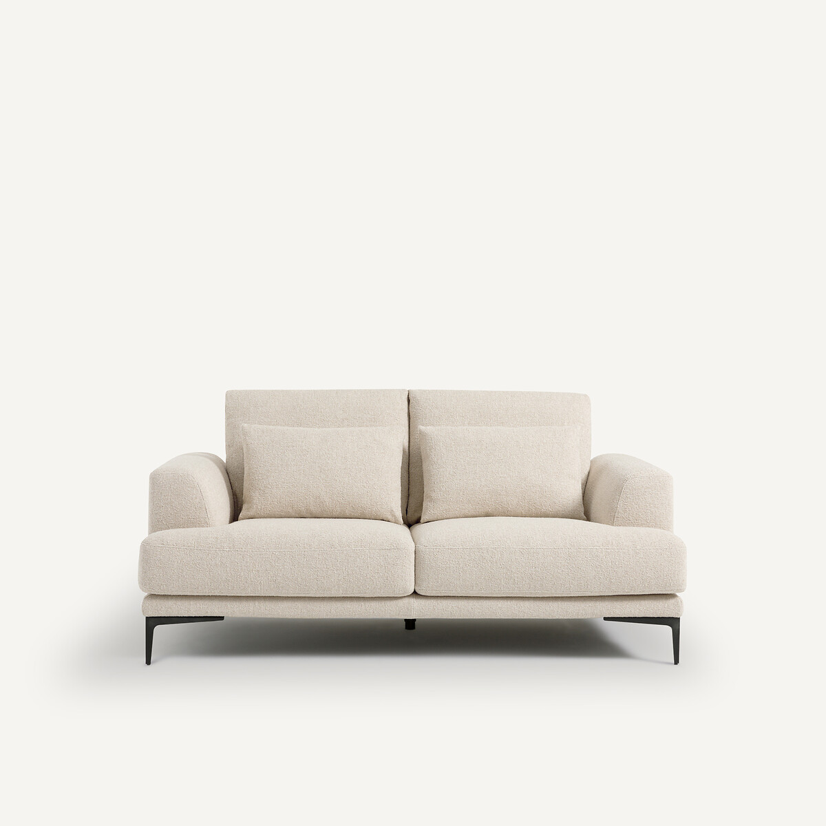 Διθέσιος καναπές με μπουκλέ ταπετσαρία Μ105xΠ177xΥ83cm