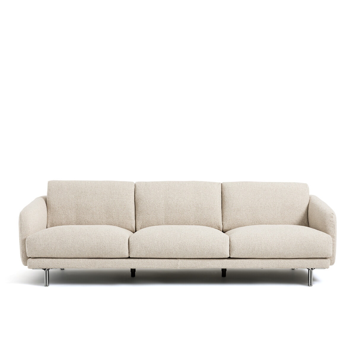 Καναπές με μπουκλέ ταπετσαρία Μ101xΠ221xΥ76cm