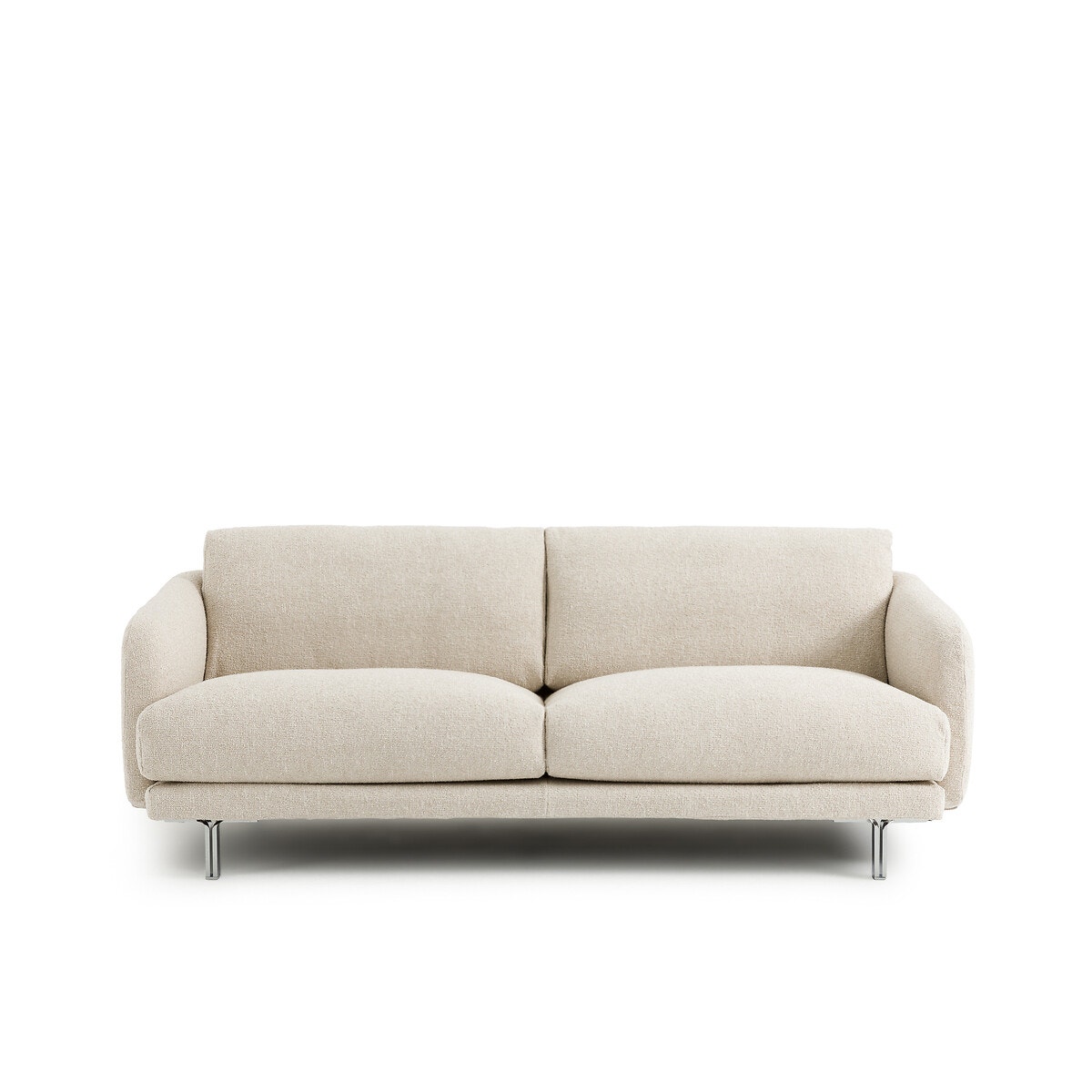 Καναπές με μπουκλέ ταπετσαρία Μ101xΠ195xΥ76cm