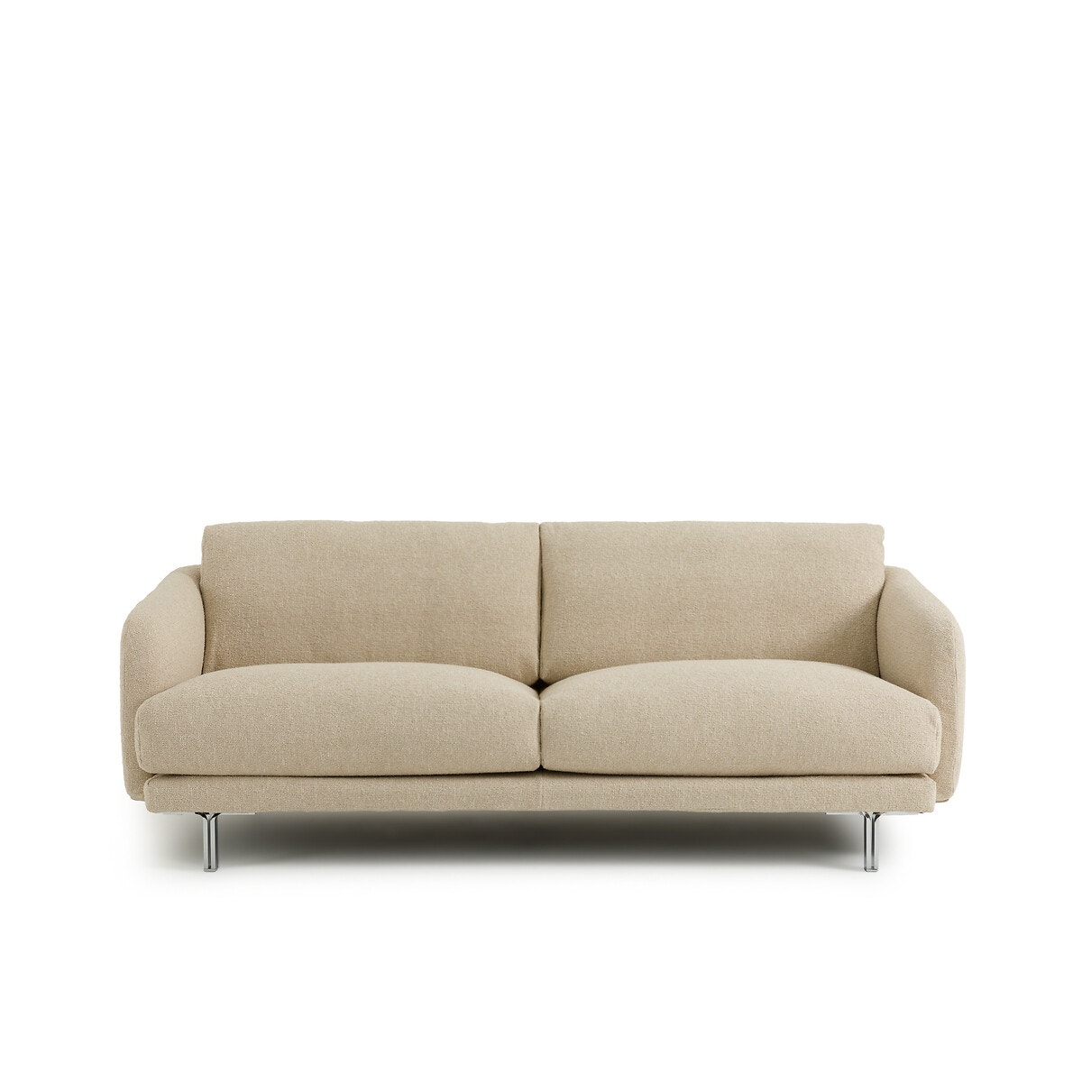 Καναπές με μπουκλέ ταπετσαρία Μ101xΠ195xΥ76cm