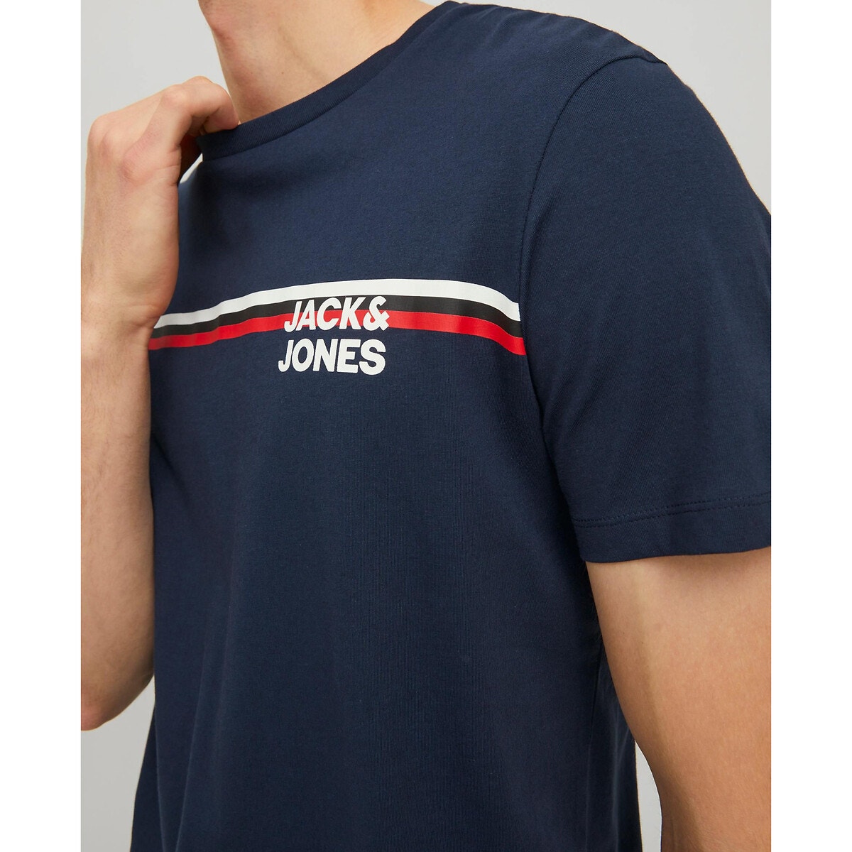 Κοντομάνικο T-shirt με στρογγυλή λαιμόκοψη, Atlas