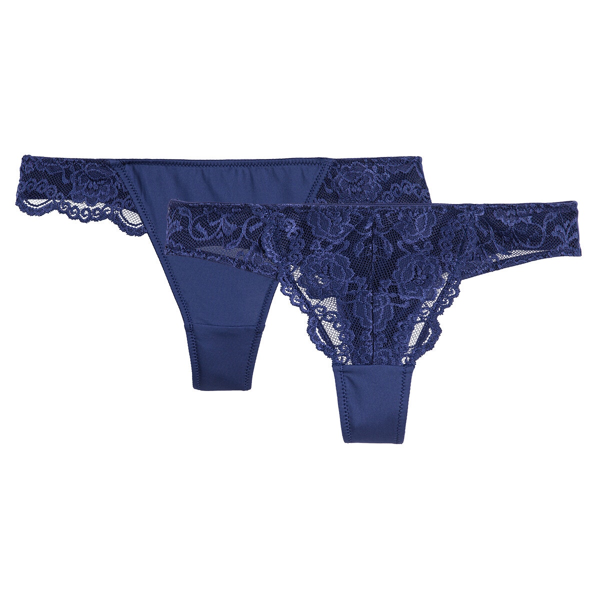 Σετ 2 τάνγκα από δαντέλα και μικροΐνες