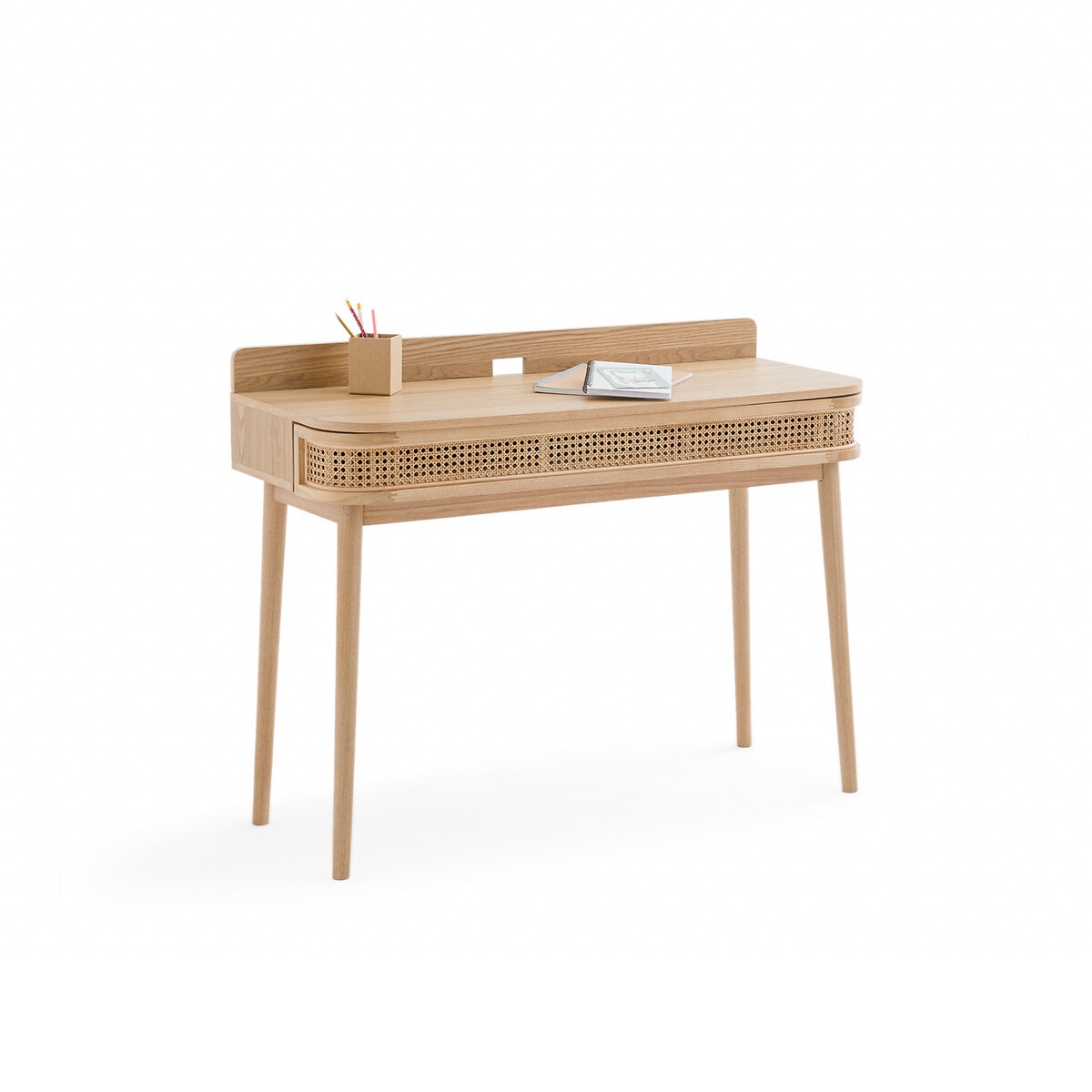 La Redoute Interieurs Γραφείο με 1 συρτάρι από ψάθα Μ45xΠ110xΥ86cm