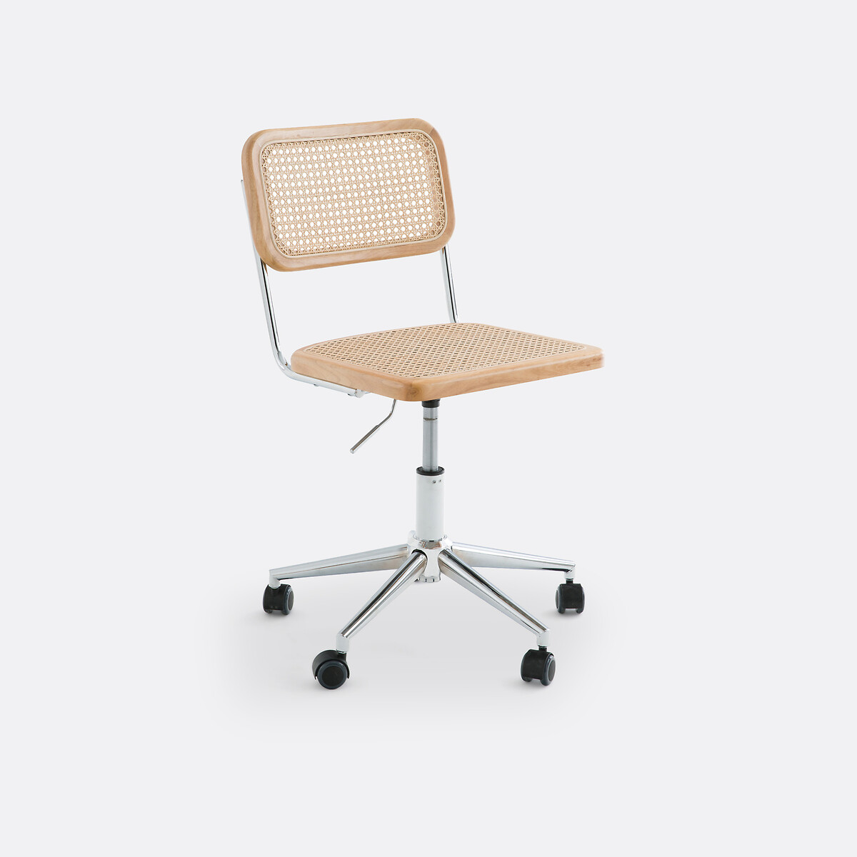 Καρέκλα γραφείου με ροδάκια και ψάθα Μ59cm