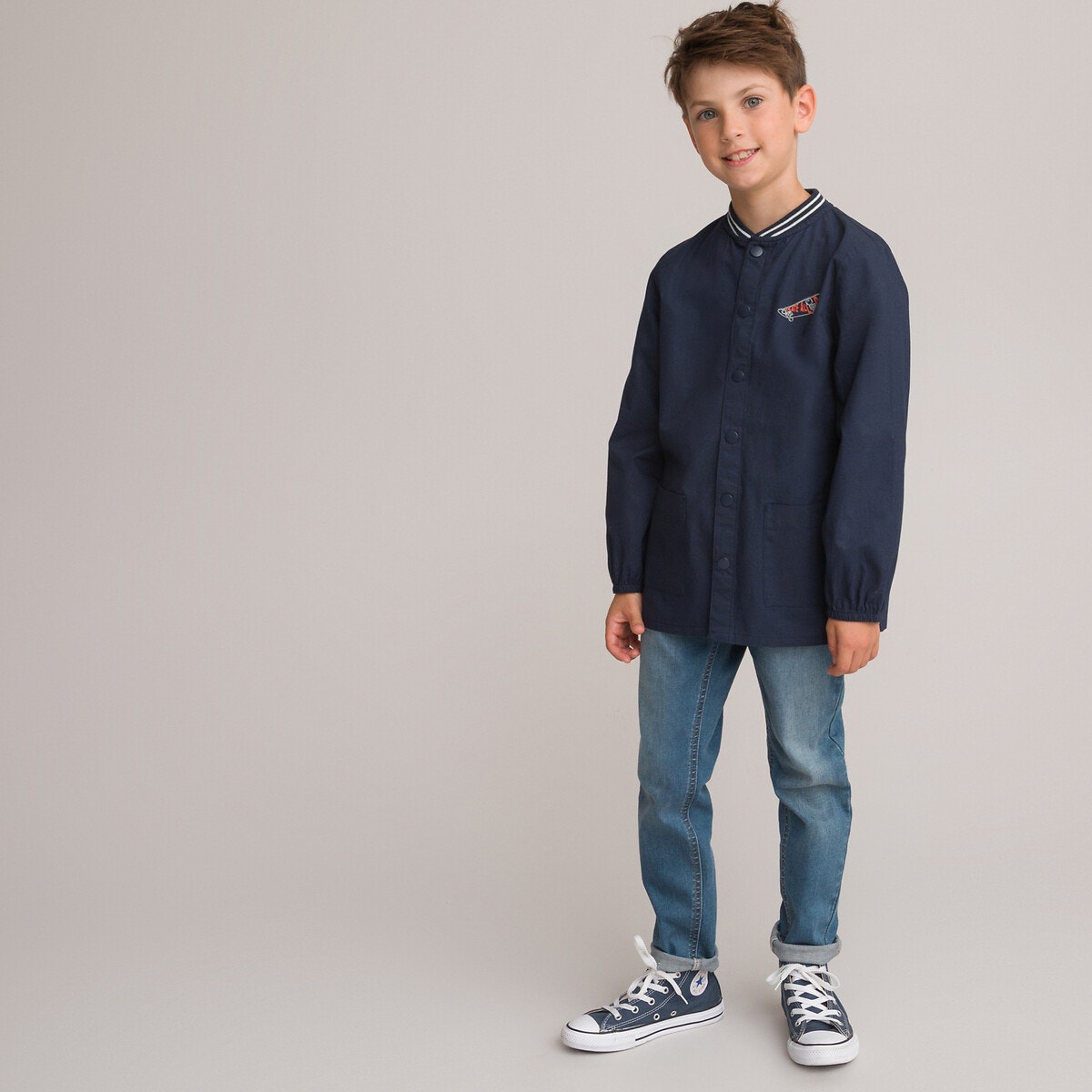 La Redoute Collections Ποδιά με σούστες και γιακά σε κολεγιακό στυλ