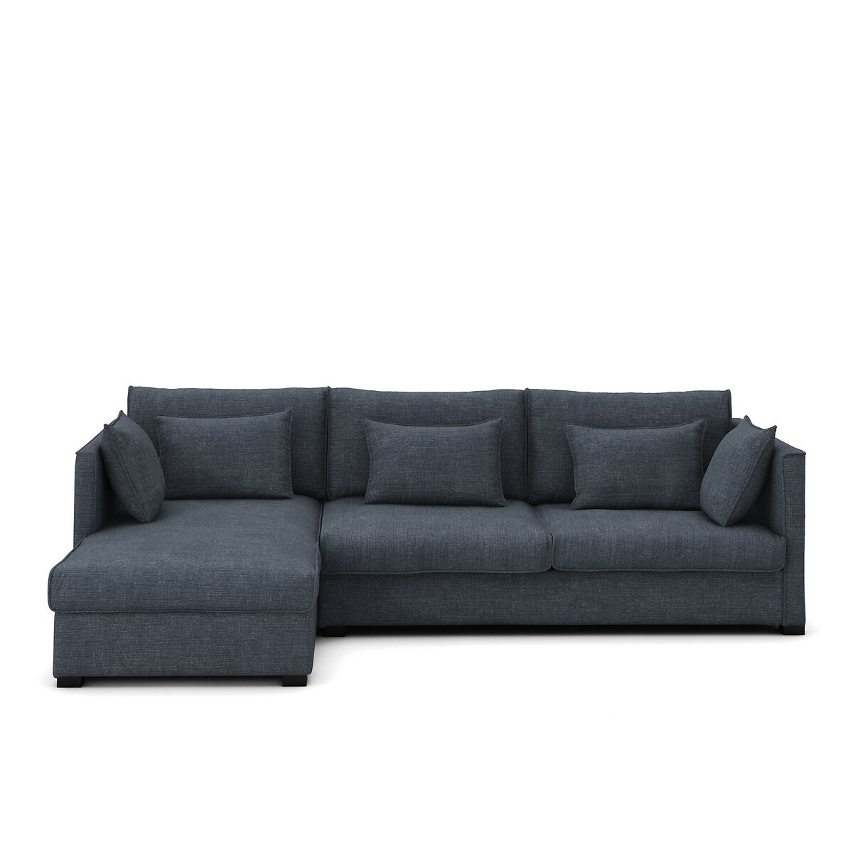 Γωνιακός καναπές από βαμβάκι λινό Μ165xΠ278xΥ87cm