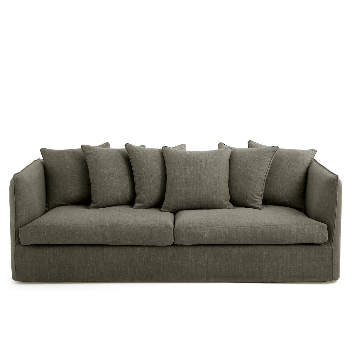 Καναπές από βαμβάκι-λινό Μ95xΠ182xΥ82cm