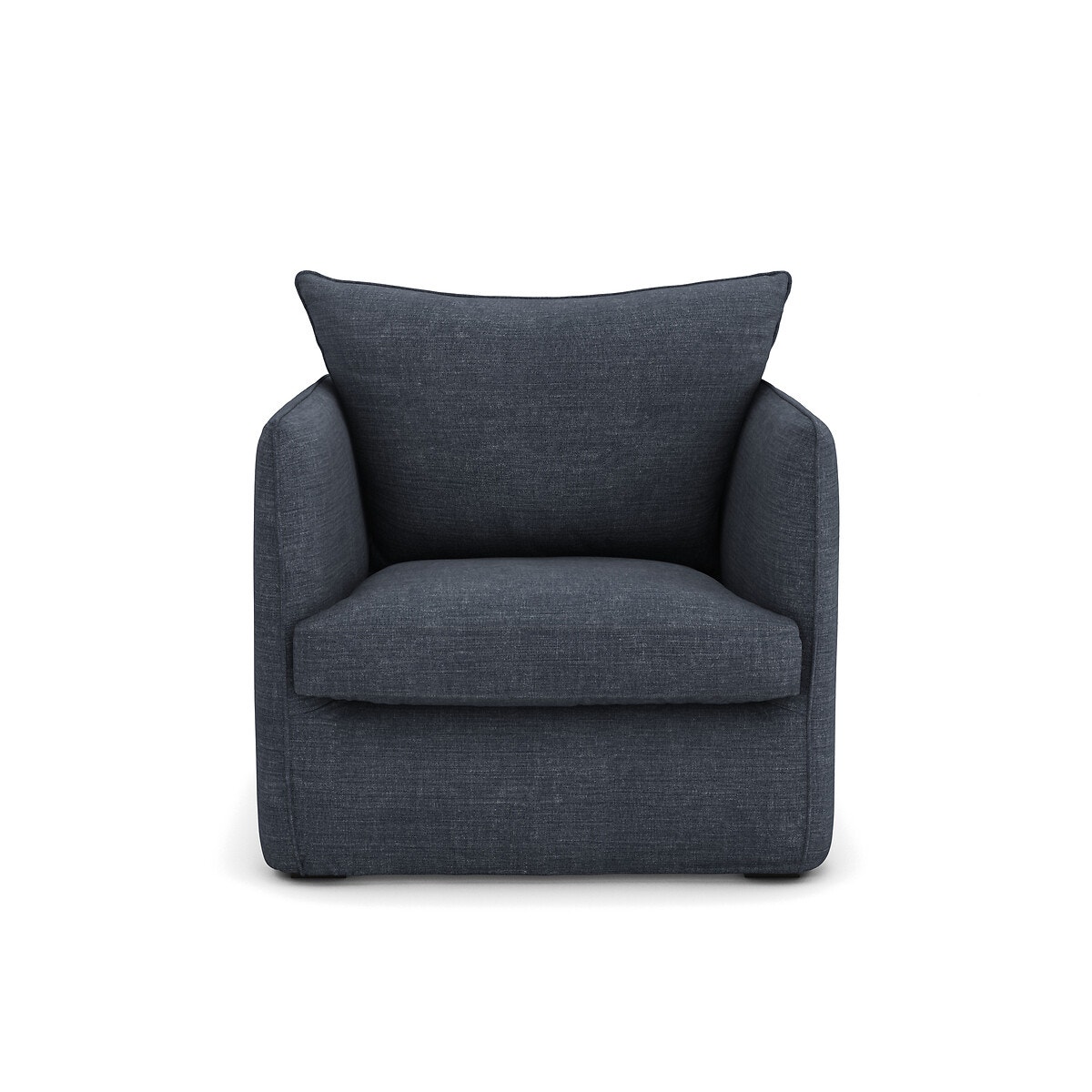 Πολυθρόνα από βαμβάκι-λινό Μ95xΠ90xΥ82cm