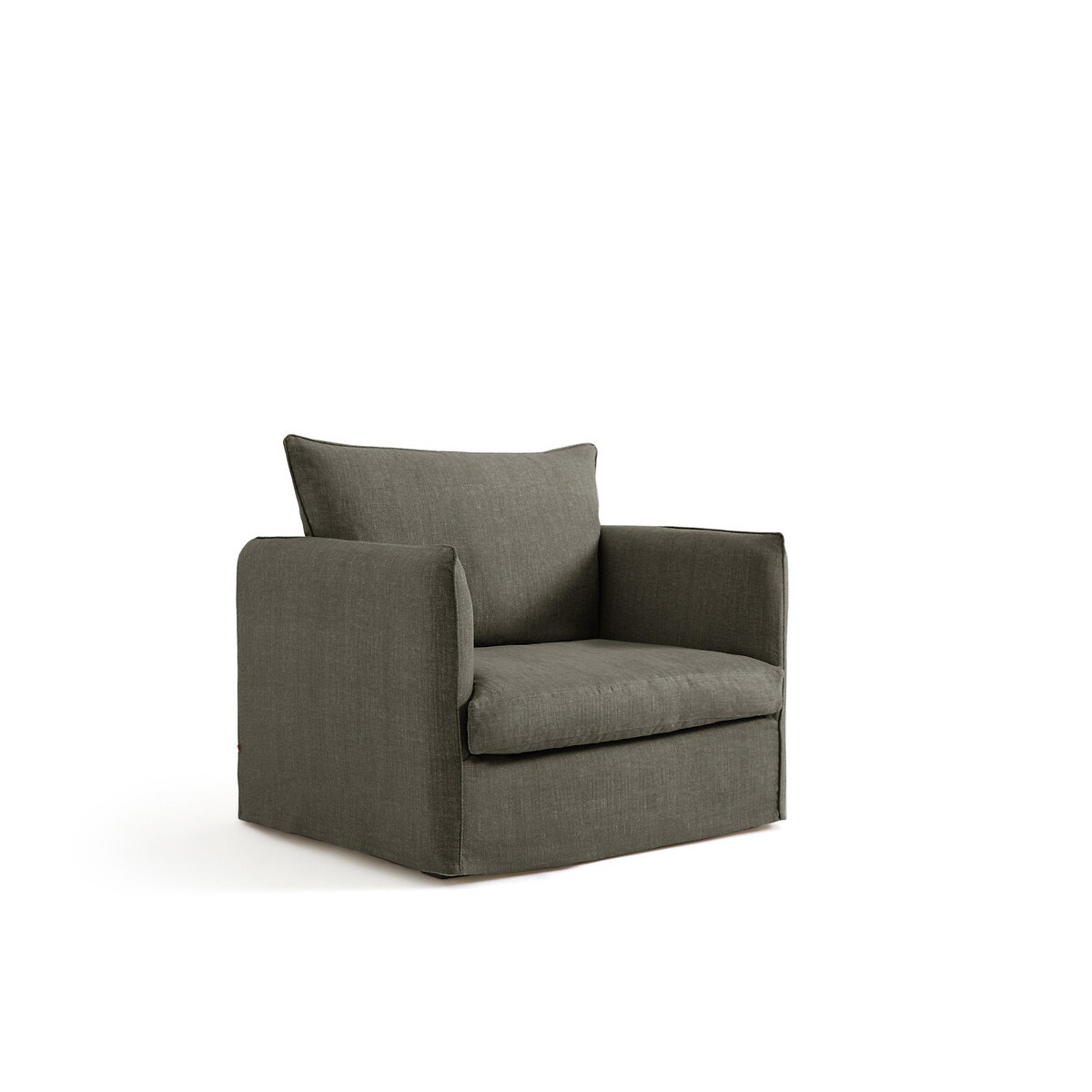 Πολυθρόνα από βαμβάκι-λινό Μ95xΠ90xΥ82cm