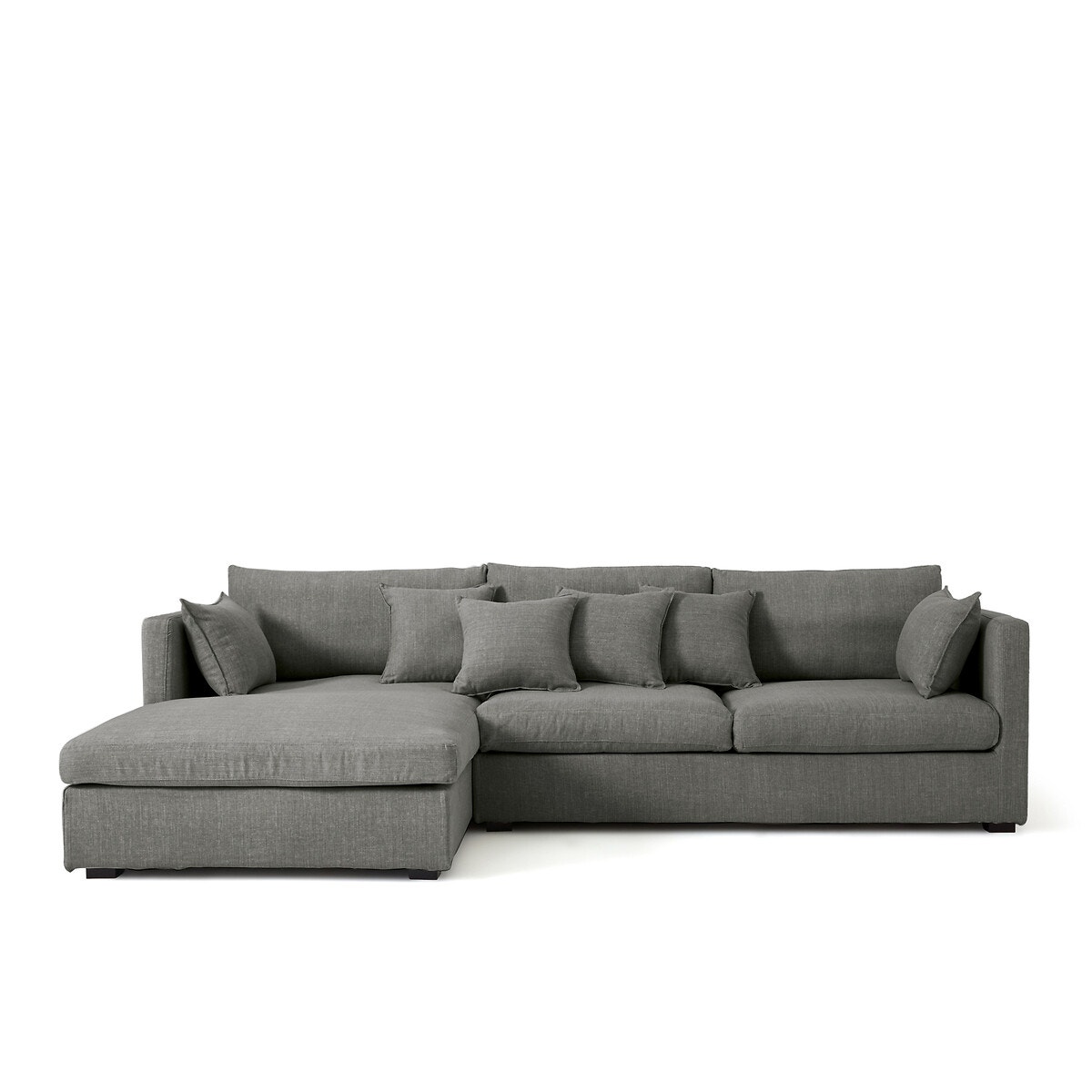 Γωνιακός καναπές από βαμβάκι-λινό Μ180xΠ290xΥ85cm