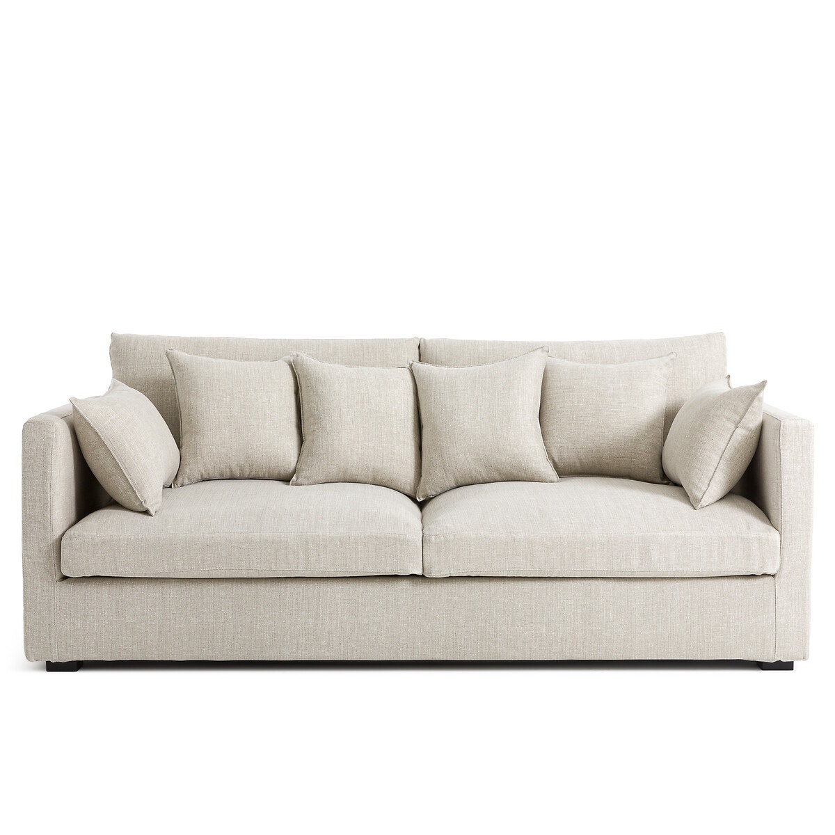 Καναπές από βαμβάκι-λινό Μ110xΠ185xΥ85cm