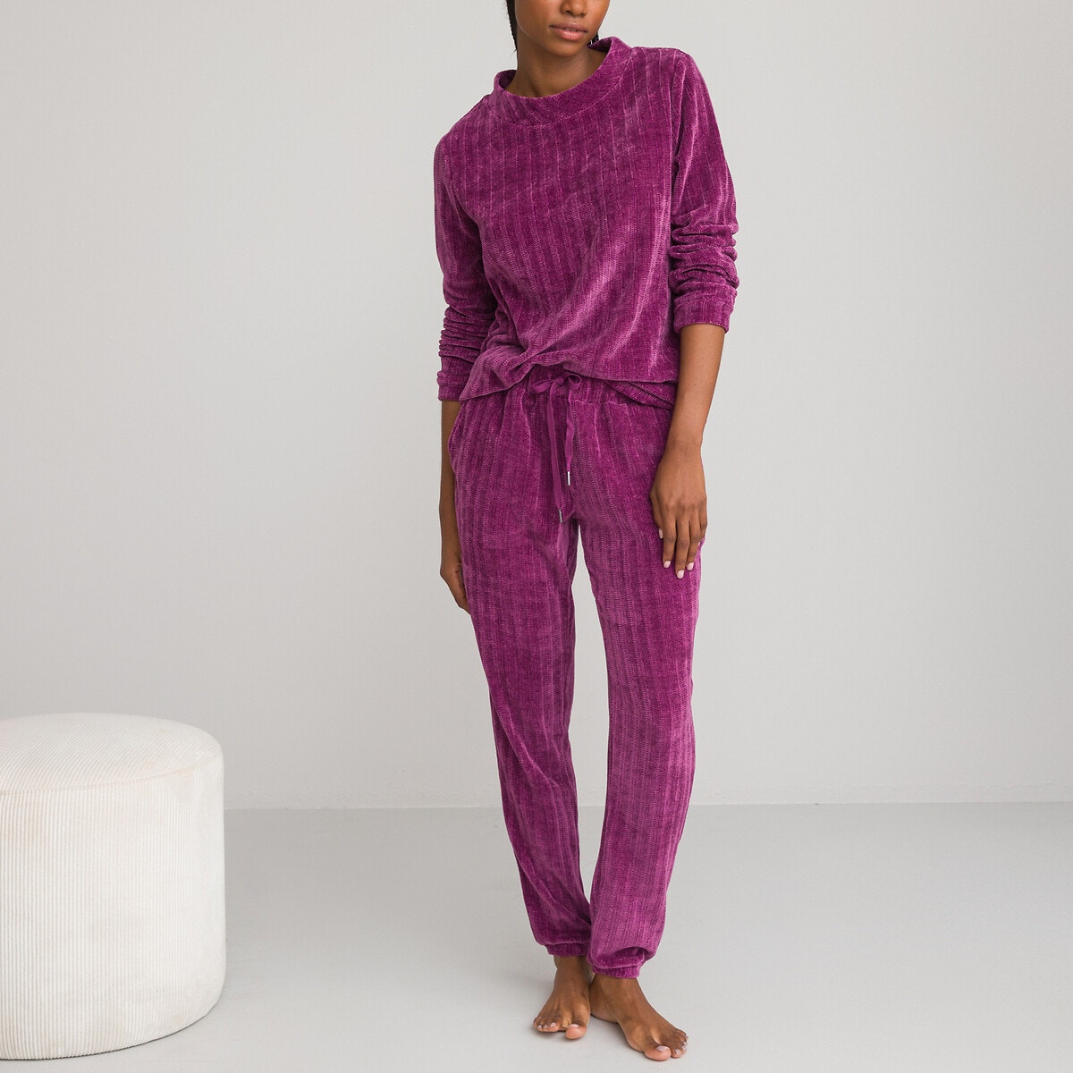 Μακρυμάνικη πιτζάμα από βελούδο κοτλέ