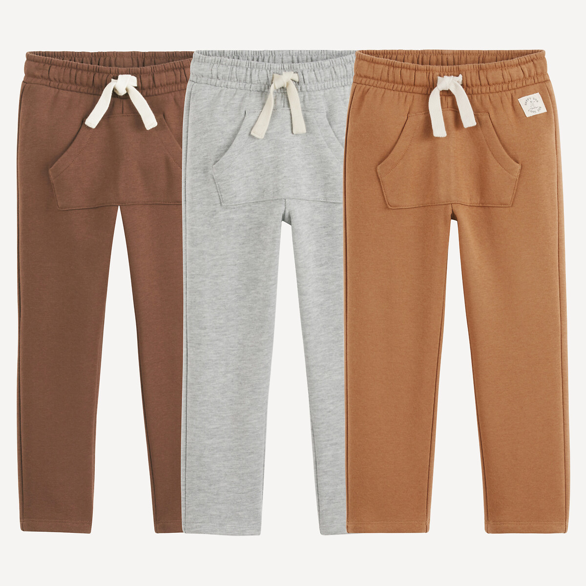 La Redoute Collections Σετ 3 παντελόνια φόρμας από φανέλα