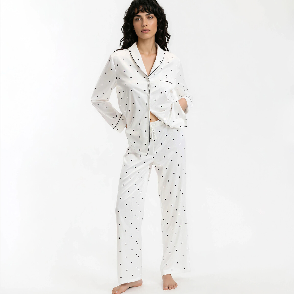 ANNE WEYBURN Σατέν πιτζάμα με πουά