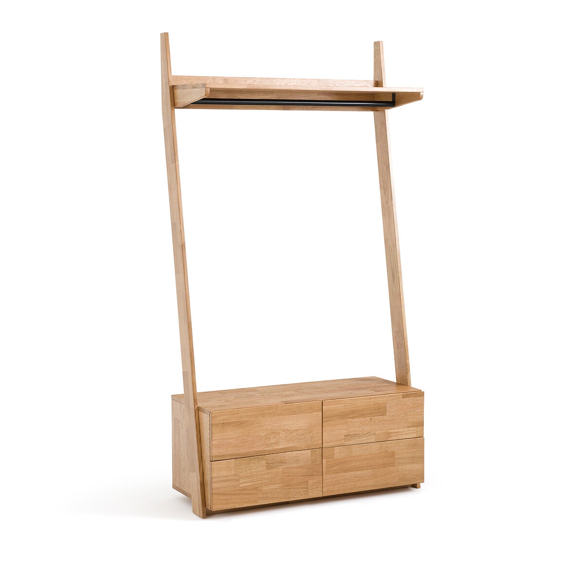 Μονάδα σύνθεσης ντουλάπας με ράβδο για κρεμάστρες + 4 συρτάρια, Domeno