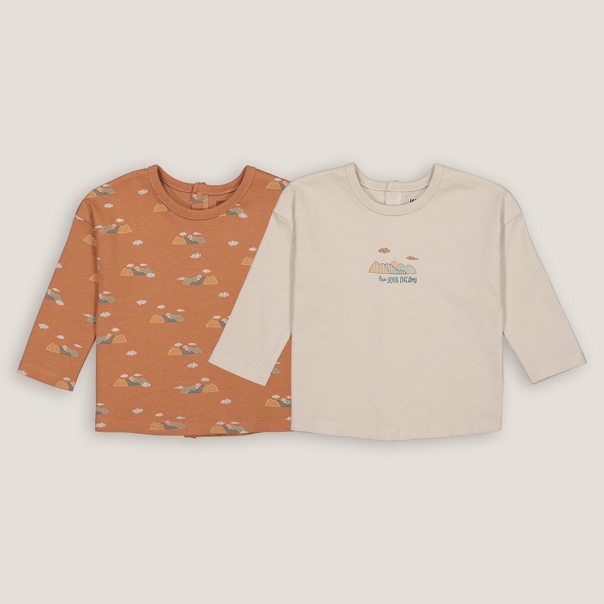 La Redoute Collections Σετ 2 μακρυμάνικες μπλούζες