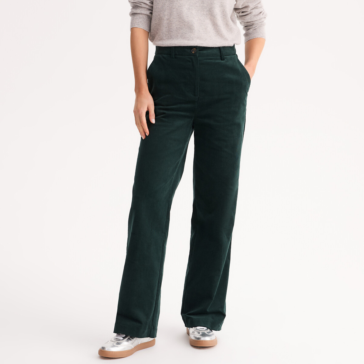 Anne Weyburn Φαρδύ παντελόνι από βελούδο