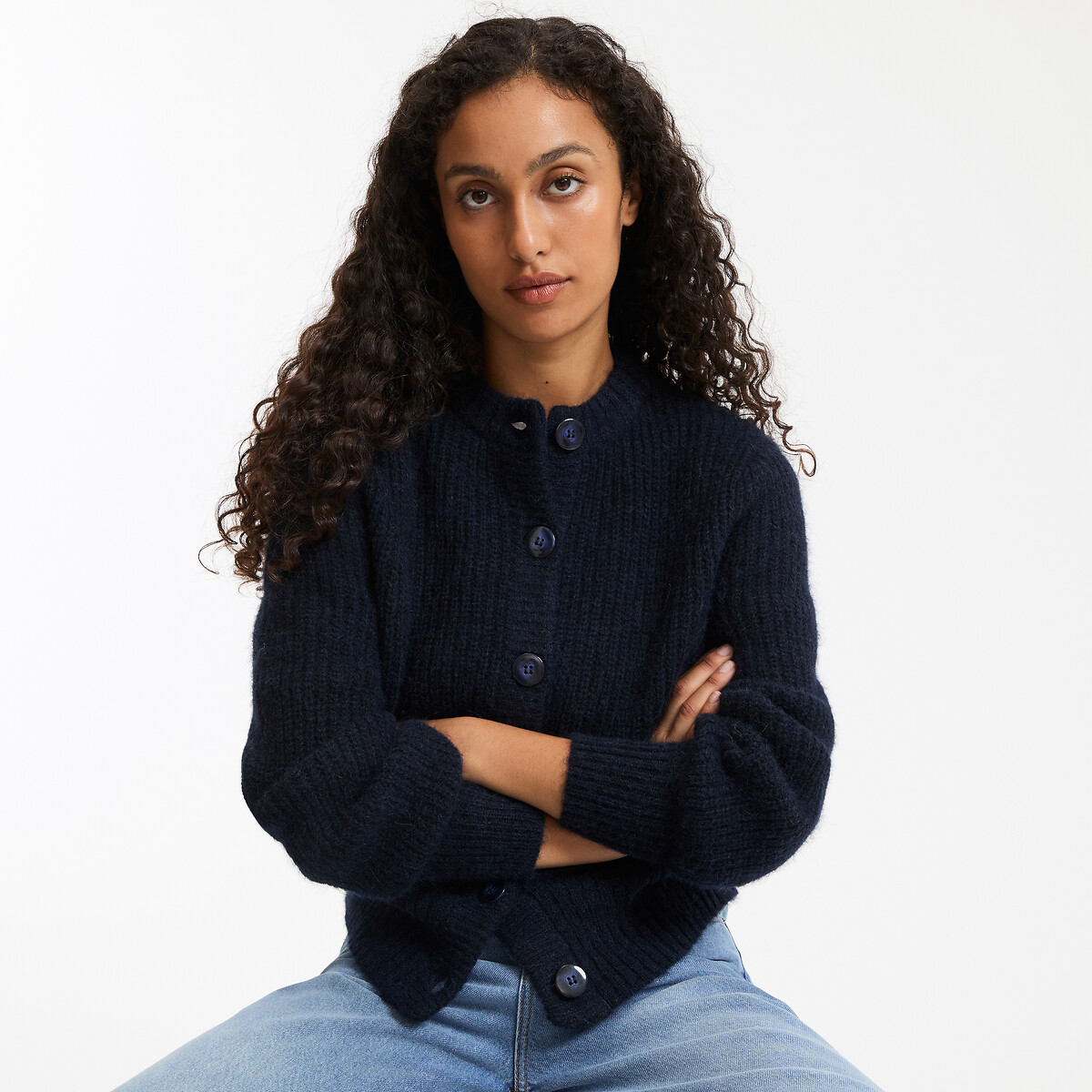 La Redoute Collections Ζακέτα με αλπακά στη σύνθεση