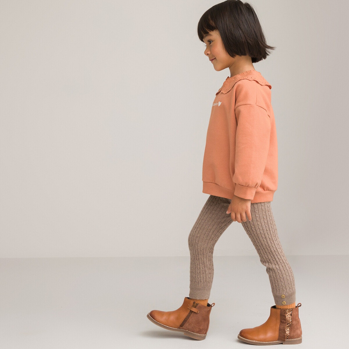 Σετ 2 πλεκτά κολάν με κοτσίδες