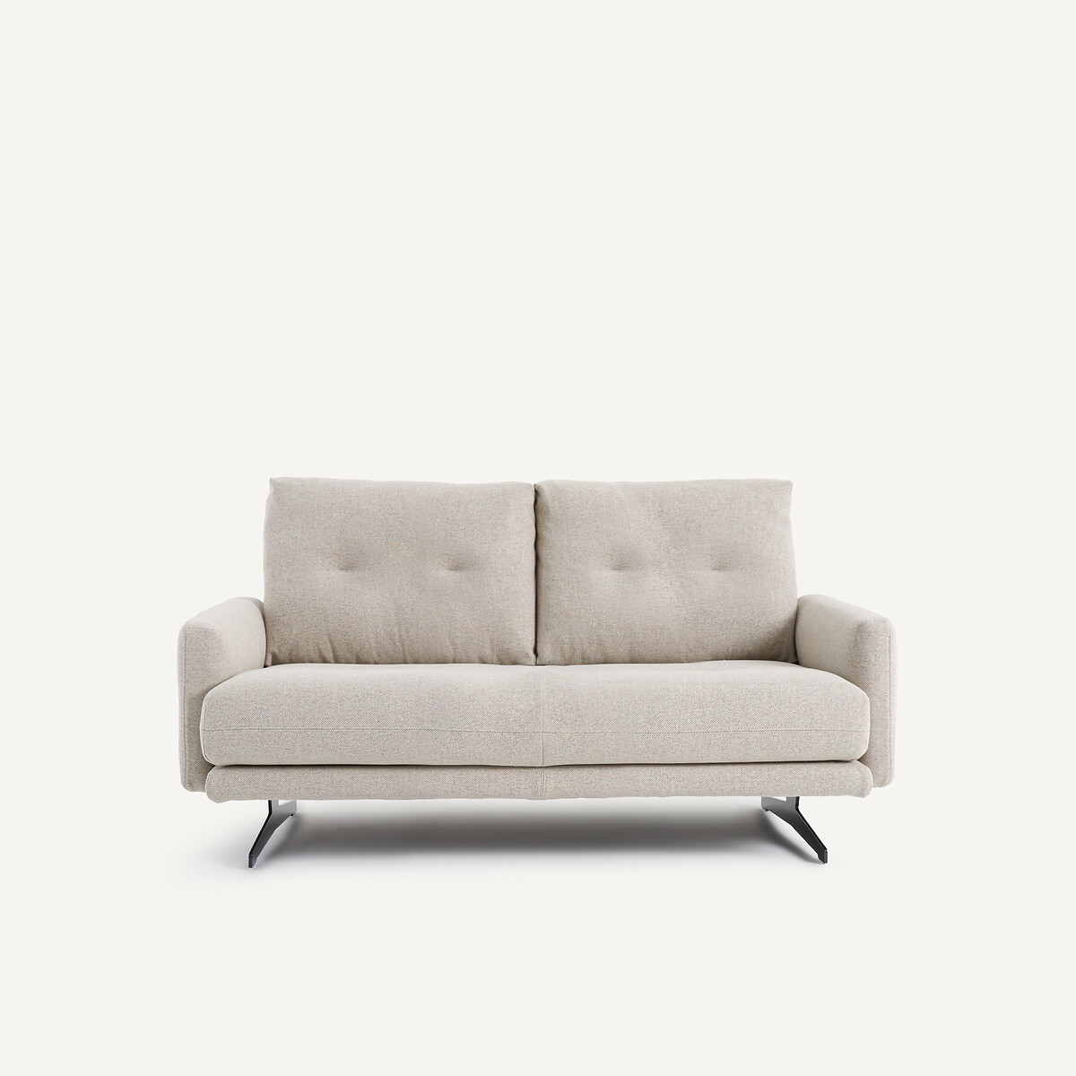 Διθέσιος καναπές με τουίντ ταπετσαρία Μ95xΠ161xΥ81cm