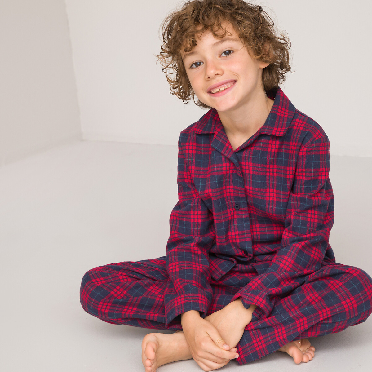 La Redoute Collections Καρό unisex πιτζάμα από φανέλα