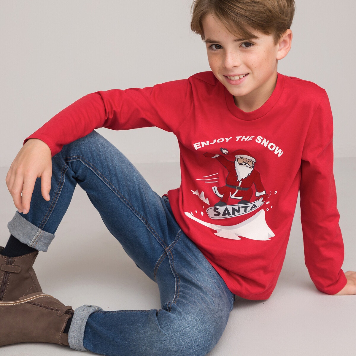 Μόδα > Παιδικά > Αγόρι > T-shirt, πόλο > Μακριά μανίκια Μακρυμάνικη μπλούζα με χριστουγεννιάτικο μοτίβο