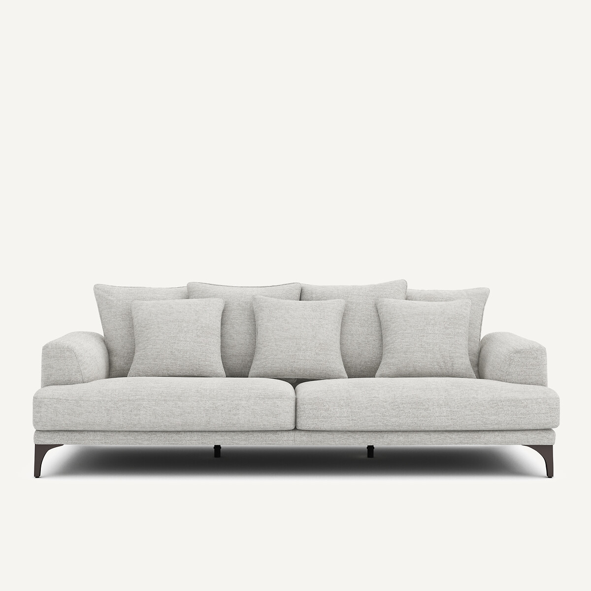 Καναπές με μελανζέ ταπετσαρία Μ105xΠ217xΥ84cm