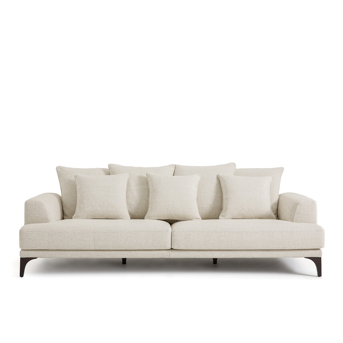 Καναπές με μελανζέ ταπετσαρία Μ105xΠ217xΥ84cm