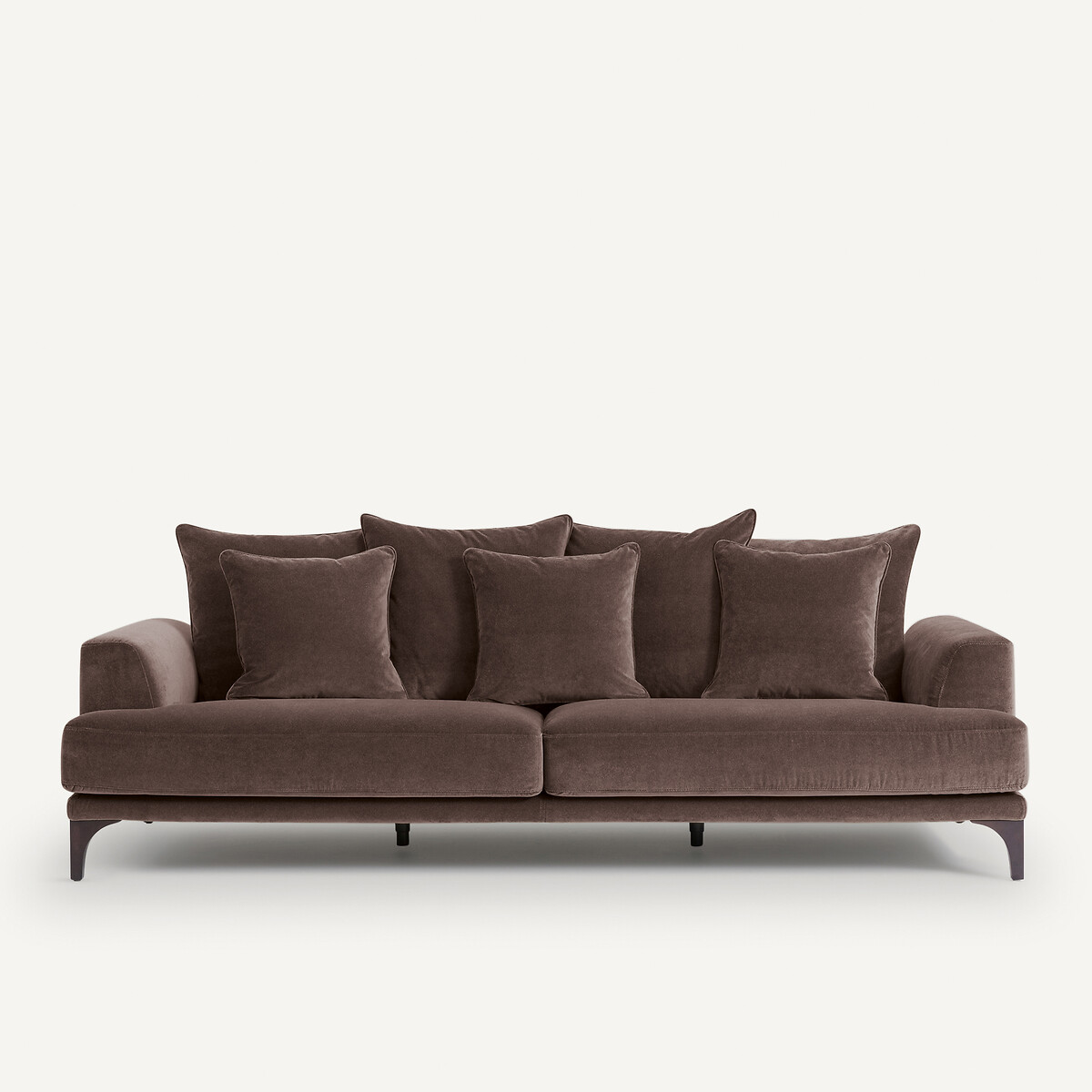 Καναπές από λινό βελούδο Μ105xΠ217xΥ84cm