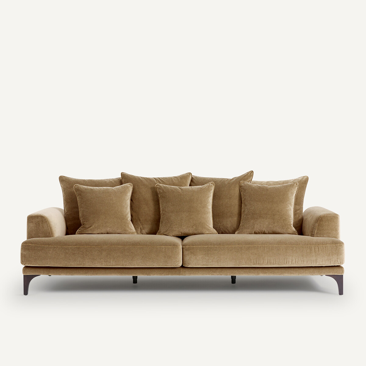 Καναπές από λινό βελούδο Μ105xΠ217xΥ84cm