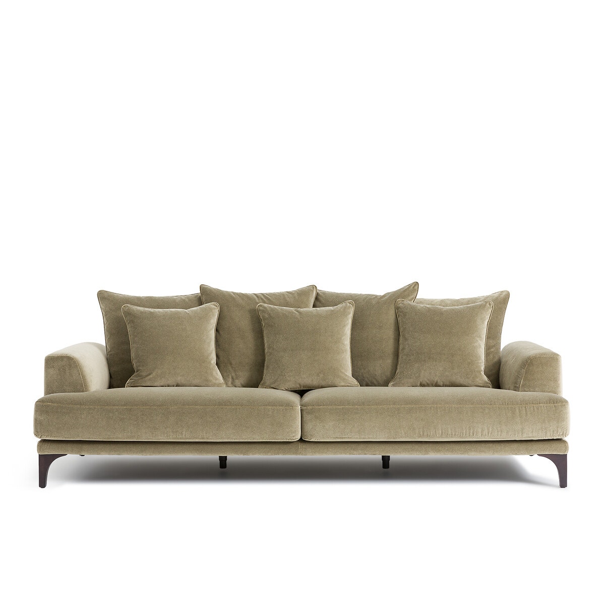 Καναπές από λινό βελούδο Μ105xΠ217xΥ84cm