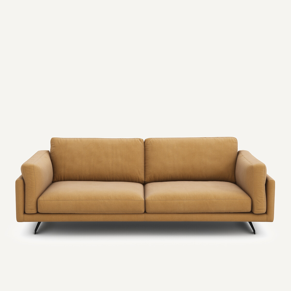 Καναπές από λινό βελούδο Μ99xΠ213xΥ82cm