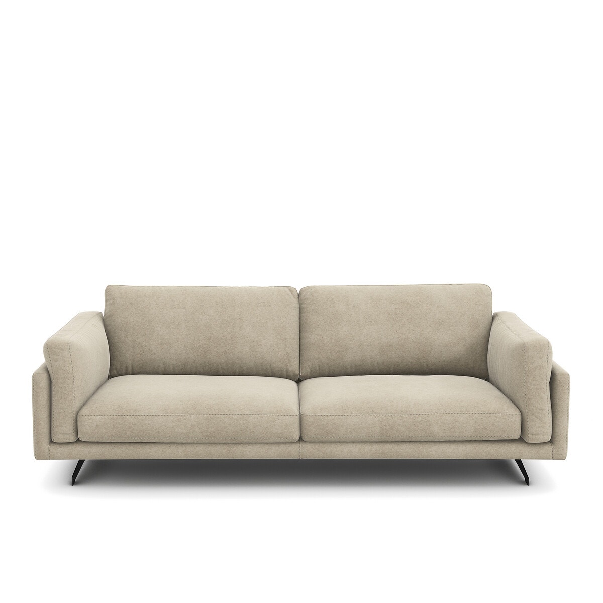 Καναπές από λινό βελούδο Μ99xΠ213xΥ82cm