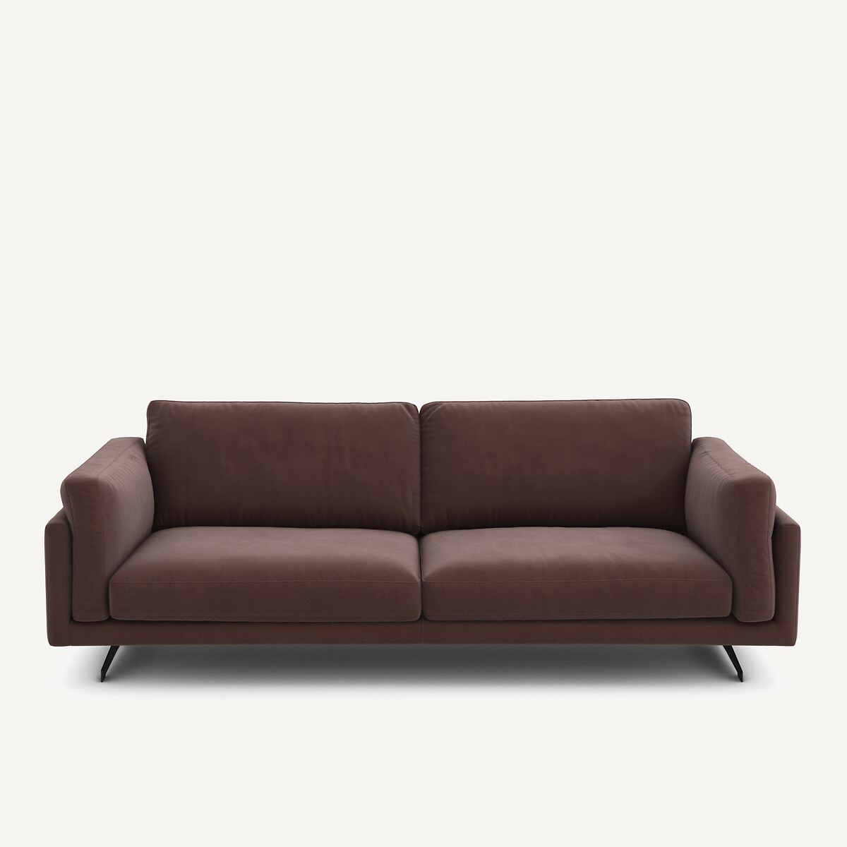 Καναπές από λινό βελούδο Μ99xΠ213xΥ82cm