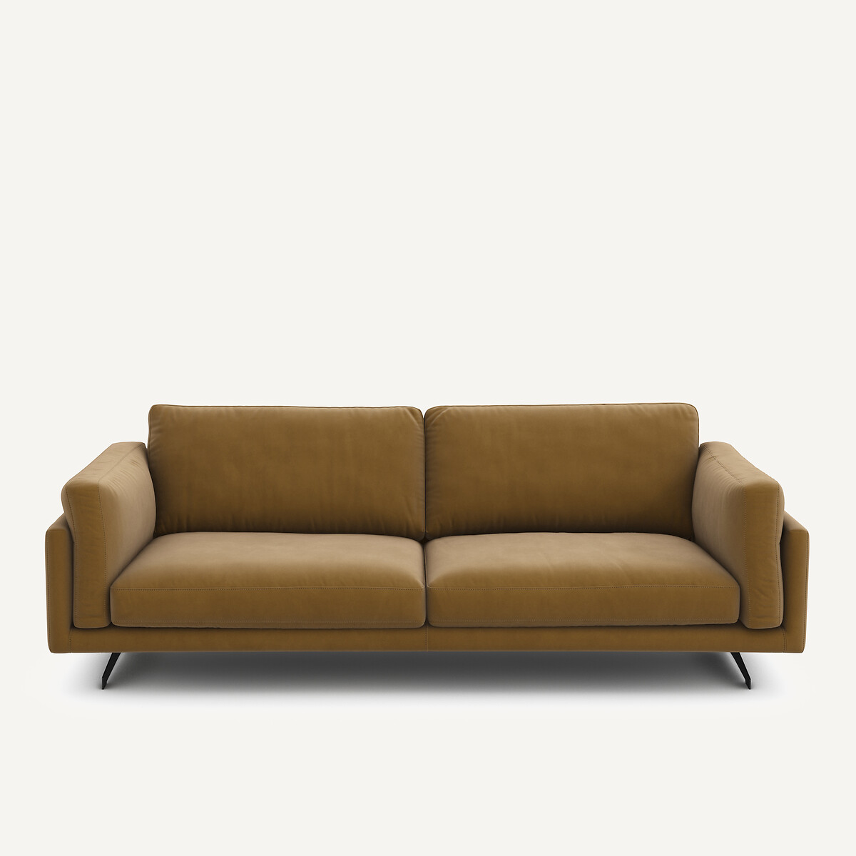 Καναπές από λινό βελούδο Μ99xΠ213xΥ82cm